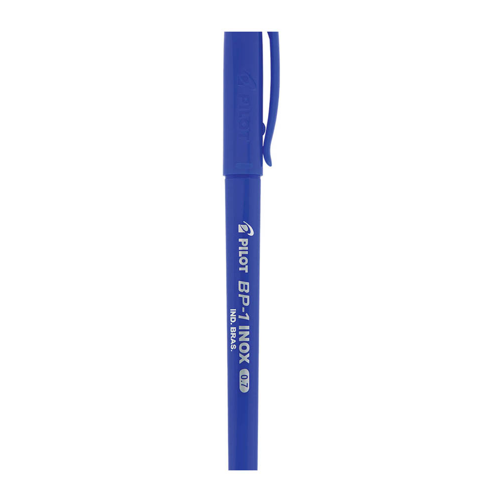 CANETA ESF. 0.7MM INOX BP-1 AZUL