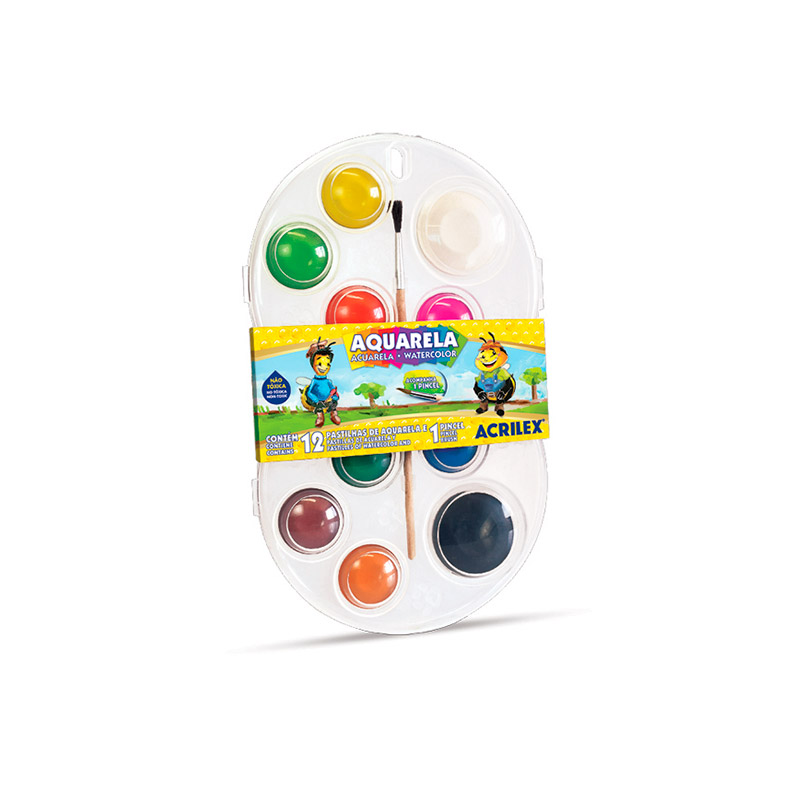 AQUARELA ESTOJO 12 CORES 01812