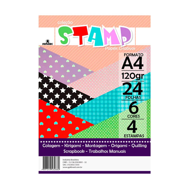 BLOCO ESTAMPADO A4 STAMP COM 24 FOLHAS 3288R