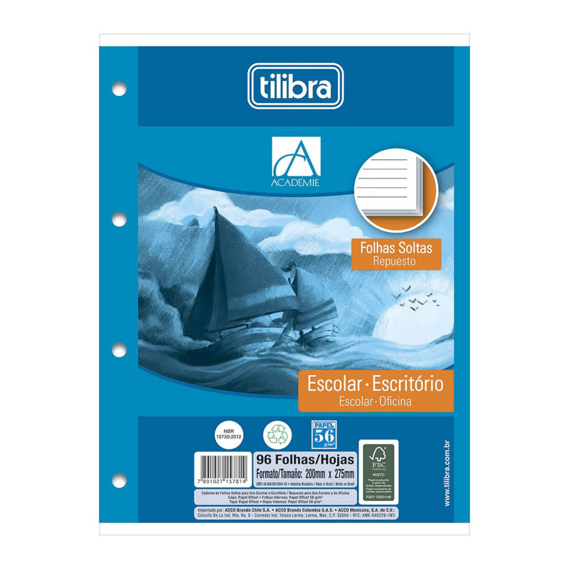 BLOCO FICH�RIO UNIVERSIT�RIO BRANCO 96F 157813