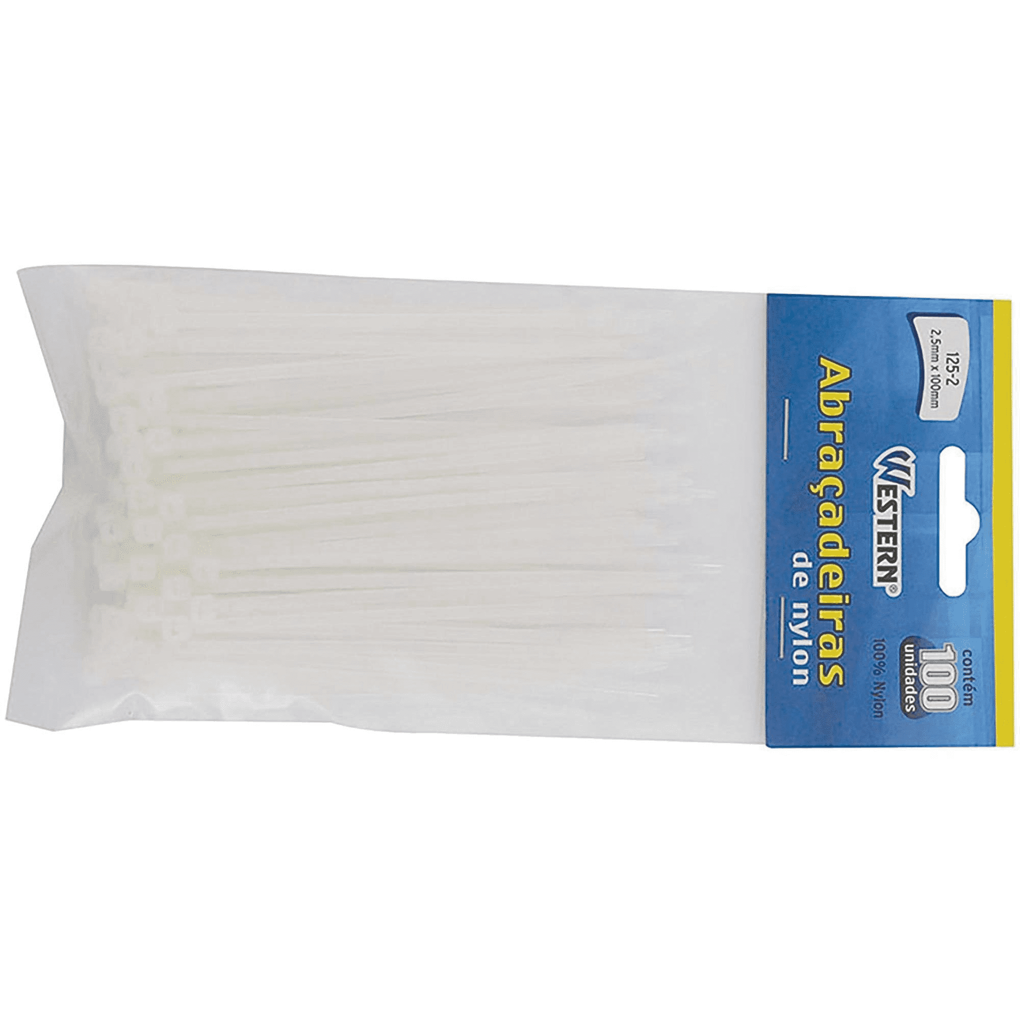 ABRACADEIRA NYLON 100MM BRANCA C/100UN