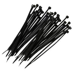 ABRACADEIRA NYLON 200MM PRETA C/100UN
