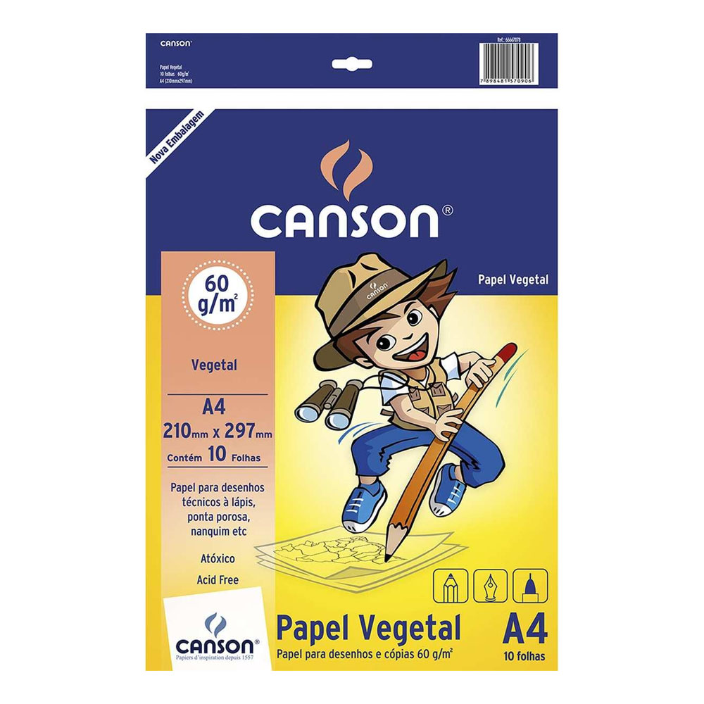 VEGETAL LISO A4 60G COM 10 FOLHAS 7078